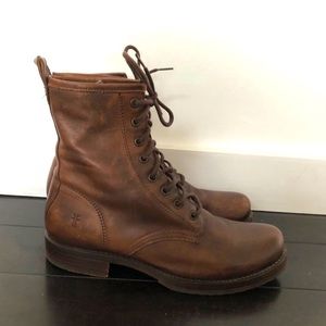 Frye Veronica lace up combat boots
